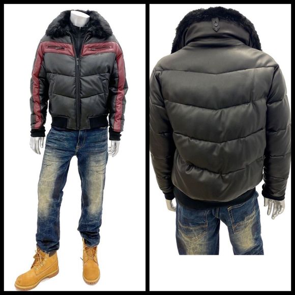 🆕Mens Sean John faux leather coat